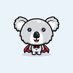 Cute Koala Character Mascot Cartoon Vector Illustration.