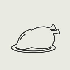 Roast_chicken  vector icon illustration sign