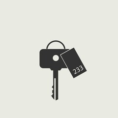 Room_key vector icon illustration sign
