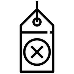 CANCEL line icon,linear,outline,graphic,illustration