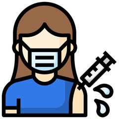 VACCINATION  filled outline icon,linear,outline,graphic,illustration