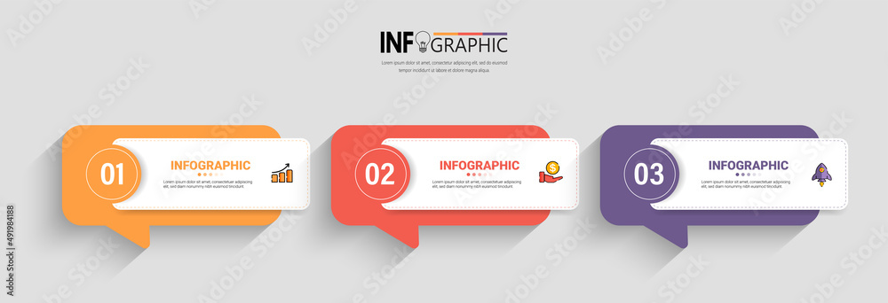 Poster presentation business infographic template vector.