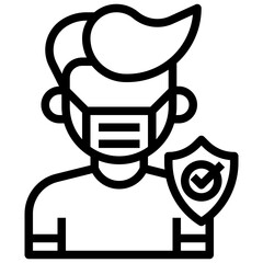 IMMUNITY line icon,linear,outline,graphic,illustration