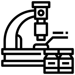 MICROSCOPE line icon,linear,outline,graphic,illustration