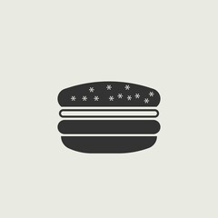 Burger  vector icon illustration sign