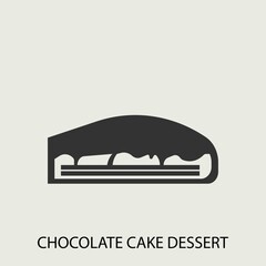 Chocolate_cake vector icon illustration sign