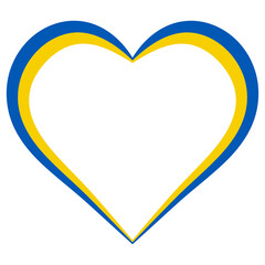 Heart shape flag Ukraine yellow blue heart love Ukraine patriotism