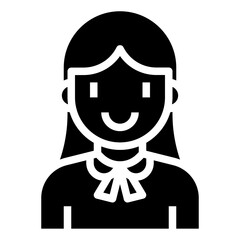 FEMALE glyph icon,linear,outline,graphic,illustration