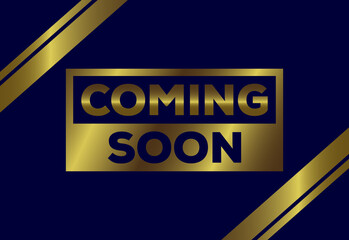 Fototapeta premium Coming soon vector lettering. Promotion or announcement banner.