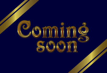 Coming soon vector lettering. Promotion or announcement banner.