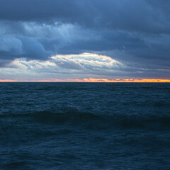 sunset on the sea
