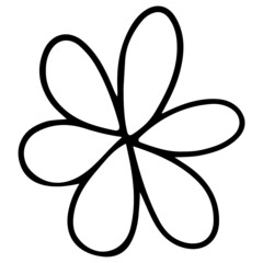 Flower hand-drawn and Spring outline design illustration for web, wedsite, application, presentation, Graphics design, branding, etc.
