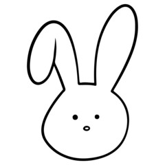 easter bunny face hand drawn doodle outline design illustration for web, wedsite, application, presentation, Graphics design, branding, etc.