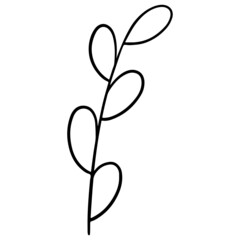 leaf hand drawn and Spring outline design illustration for web, wedsite, application, presentation, Graphics design, branding, etc.