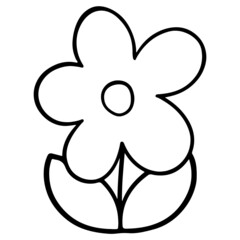 Flower hand-drawn and Spring outline design illustration for web, wedsite, application, presentation, Graphics design, branding, etc.