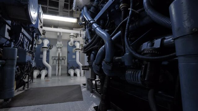 Near diesel generator in engine room