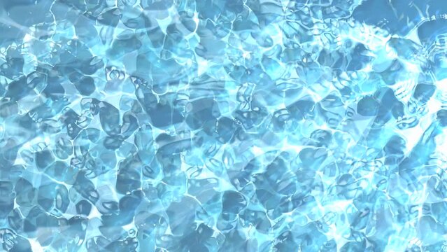 Water surface top view. Wave background video footage. Ocean or Sea drawn in After Effects