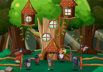 Insect living in fairy tale forest