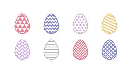 Concept of Easter egg icons - collection. Vector