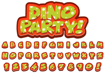 Font design for english alphabets in dinosaur character © GraphicsRF