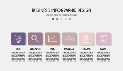 Business infographic with icons. Vector