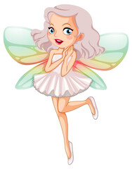 Beauty fairy on a white background