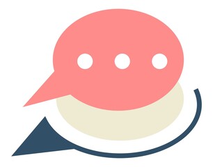 Dialog bubble icon, talk or speech chat box vector