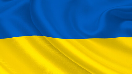 ukranian flag waving