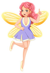 Fantastic fairy girl cartoon character