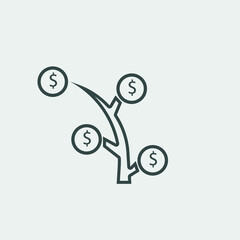 Money_tree  vector icon illustration sign