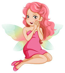 Fantastic fairy girl cartoon character