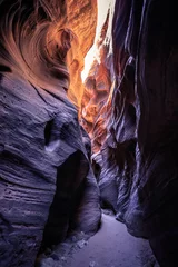 Fototapete Aubergine Buckskin Gulch Slot Canyon am Wire Pass Trail, Kanab, Utah