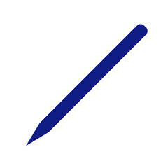 Pencil blue icon  for graphic design, logo, web site, social media, mobile app,  illustration