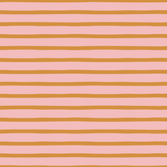 Irregular horizontal vertical stripes vector seamless pattern. Stripy geometric abstract background. Parallel lines surface design for Scandinavian style nursery.