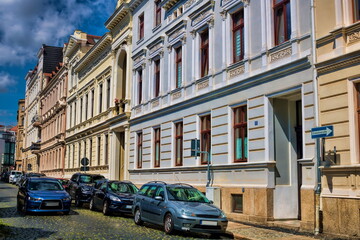Fototapeta na wymiar görlitz, deutschland - altstadt mit sanierten häusern