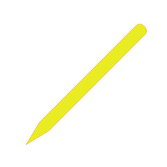 Pencil yellow icon  for graphic design, logo, web site, social media, mobile app,  illustration