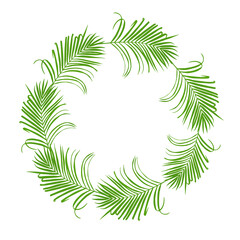 The frame of tropical leaves. Philodendron leaves, calathea, palm leaves, Scindapsus leaves. 