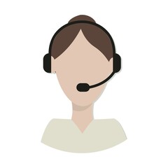 Customer service, hotline operators advising customers with a headset, technical support, call center, call processing system.