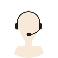 Customer service, hotline operators advising customers with a headset, technical support, call center, call processing system.