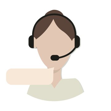 Customer service, hotline operators advising customers with a headset, technical support, call center, call processing system.