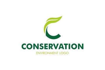 Letter C Leaf Logo : Suitable for Agriculture Theme, Environment Theme, Initial Theme, Infographics and Other Graphic Related Assets.
