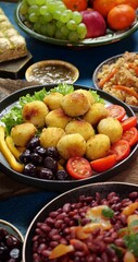 Fototapeta na wymiar A deep-fried Falafel balls is a traditional Middle Eastern food. Halal Ramadan Food Recipes