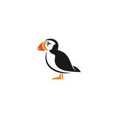 Puffin bird logo design. Vector illustration.