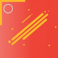 Social media feed banner background with bright colored shapes