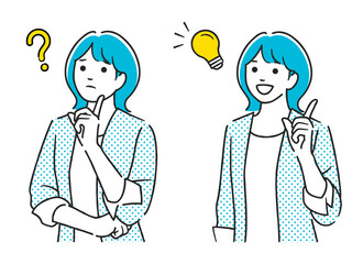 悩む・解決する女性