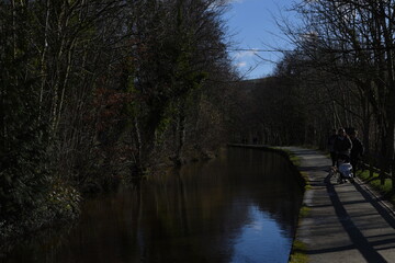 the canal going through Llangollen