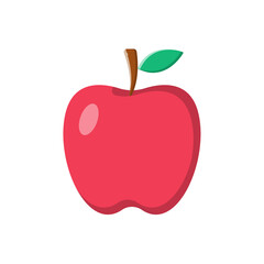 Apple Flat Illustration. Clean Icon Design Element on Isolated White Background