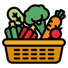 vegetable line icon