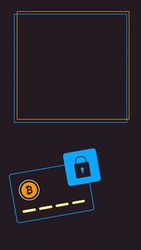4k video of cryptocurrency background design.