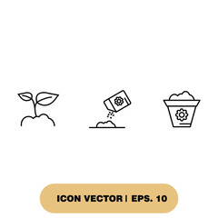 Gardening icons  symbol vector elements for infographic web